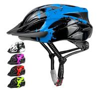 LeapBeast Casco Bicicleta Niño con Visera, Ajustable Cascos Infantiles de 3-13 Años, Protección Casco para Patines Patinete Patinaje Ciclismo Monopatín Scooter Deportes (Azul, M (55-58cm))