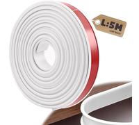 LeapBeast Forma U Cinta de Madera Cantos, 5M TPE Adhesiva Perfil Goma Cantoneras Cubrecantos, Silicona Cinta Tiras de Cantear - Bordes Mesa Muebles Protector