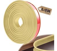 LeapBeast Forma U Cinta de Madera Cantos, 5M TPE Adhesiva Perfil Goma Cantoneras Cubrecantos, Silicona Cinta Tiras de Cantear - Bordes Mesa Muebles Protector