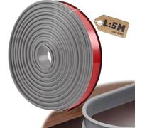 LeapBeast Forma U Cinta de Madera Cantos, 5M TPE Adhesiva Perfil Goma Cantoneras Cubrecantos, Silicona Cinta Tiras de Cantear - Bordes Mesa Muebles Protector