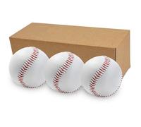 LeapBeast Pelotas de Béisbol Profesionales 9", 3 Piezas PU Cosido a Mano Baseball, Espuma Suave/Madera Dura Béisbol para Competiciones de Juego, Pitching Catching (Béisbol Suave)