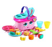 Leapfrog 603603 Shapes & Sharing Picnic Basket Baby Toy Educational and Interactive 16 Pieces for Creative and Learning Play For Boys & Girls 6 Months, 1,2,3 Year Olds, Pink, One Size