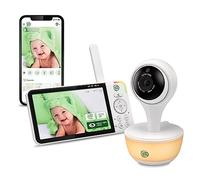 LeapFrog LF815HD - Vigilabebés de vídeo con Pantalla HD a Color de 5 Pulgadas, WiFi, Sensor de Temperatura y Humedad, Lente Gran Angular, interfono, luz Nocturna de Color, Zoom 8X, Perfil de sueño