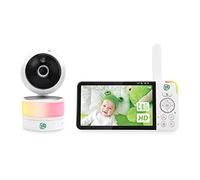 LeapFrog LF915HD Baby Surveillance Camera with Night Light 5" HD Screen Baby Monitor with Camera, 360° Translation and Tilt, 8X Zoom, Night Vision, Smart Sensor