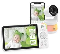 Leapfrog LF925HD 1080p WiFi Remote Access Baby Monitor, 360 Pan & Tilt Camera, 8X Zoom, 5 720p HD Display, Color Night Light, Color Night Vision, Two-Way Intercom, Smart Sensors