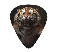 Leaping Tiger Prints - Juego de 12 púas de guitarra con 3 grosores diferentes, adecuadas para guitarras eléctricas y acústicas