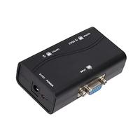 Leapiture 1 en 2 Salidas 250mhz vga Splitter 1920x1440 1080p Video Splitter Vga Video Splitter Interfaz chapada en Oro USB Alimentado para duplicación de Pantalla