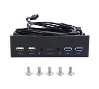 Leapiture 2 Puertos USB 3.0 2 Puertos USB 2.0 Interfaz De Audio Bahía De Disquete Audio del Panel Frontal Interfaz De Audio Externa Audio HD Interfaz USB 2 HD para Computadora