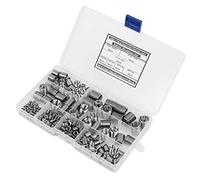 Leapiture 200 piezas de inserto de rosca de acero inoxidable 304 M3 a M12 juego surtido de insertos de rosca interior para fortalecer roscas en madera plástica