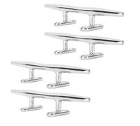 Leapiture 4 Pcs Boat Mooring Cleat Stainless Steel Dock Cleats Boat Rope Cleat for Marine Yachts Inflatable Yachts Business Yachts (8 Pulgadas)