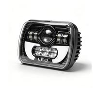 Leapiture 5x7in 90W Faro Universal Luz Cuadrada Faro De Haz Alto Y Bajo Instalación De Faros Delanteros Conversión De Faros LED Para Automóvil