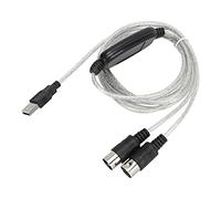 Leapiture Cable Midi A USB, Adaptador, Convertidor Midi, Interfaz USB Midi, Cable Midi Digital LED para XP Vista OS X Win7 Electrónico