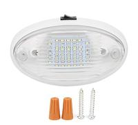 Leapiture Luz LED De Techo De 12V Y 400lm, Lámpara Interior De Alto Brillo, Luz LED para Caravana, Lámpara para Yate, Iluminación para Cabina De Caravana, para Coche, Caravana, Yate, Barco, Remolque