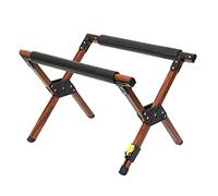 Leapiture Marco de soporte para refrigerador plegable, aleación de aluminio, ajustable, portátil, para acampar al aire libro, soporte en caja de hielo (Color de veta de madera)