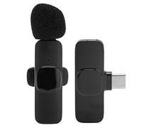 Leapiture Micrófono Lavalier inalámbrico Teléfono Mini Micrófono Lavalier Cancelación de Ruido y grabación Plug and Play Vlog en Vivo 4 Horas de Tiempo de Trabajo prolongado