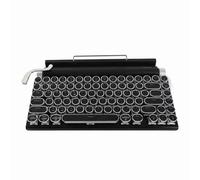 Leapiture Teclado de máquina de Escribir Retro 83 Teclas Desmontaje de Teclado Punk Punk Panel Cepillado Teclado mecánico