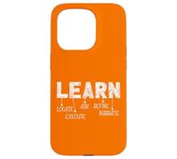 Learn Acronym Motivation Inspirational Learning Process Carcasa para iPhone 15 Pro