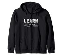 Learn Acronym Motivation Inspirational Learning Process Sudadera con Capucha