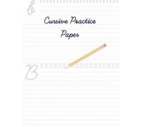 Learn Cursive Handwriting Workbook for Kids & Adults -: Wide Ruled Alphabet Tracing Practice Paper (8.5" x 11" )