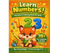 Learn Numbers! Activity & Coloring Book for Kids: Count, Trace, Color & Play - Early Math Skills Workbook (Red Fox Learning Series)