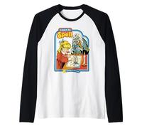 Learn to Spell Sarcastic Ghost Retro Funny Adult Humor Camiseta Manga Raglan