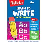 Learn to Write Big Fun Workbook: 112-Page Handwriting Practice Book for Kids 5-7, Learn How to Write with Puzzles, Tracing and More, Tear-Out Pages for On-the-Go Practice