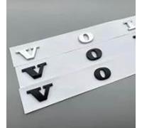 LEARNE para Volvo Letras Maletero Trasero Emblema Insignia Pegatinas Cromo Negro ABS Coche Logo XC90 XC60 XC40 XC70 XC80 S60 S80 S90 V40 V60,Chrome Silver