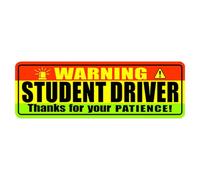 Learner Driver Sign For Car - Reflective New Driver Magnet, Reusable Vehicle Safety Notice, Removable Practice Driving Warning Display | Bright Magnetic For Student Drivers Training Cars Road