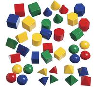 LEARNING ADVANTAGE- Mini Geometric Solids-Set of 40 Hexagonal Cuerpo, Color Rojo, Azul, Verde, Amarillo, c1 (21354)