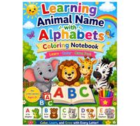 Learning Animal Names With Alphabets Coloring Notebook