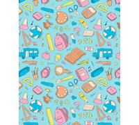 learning is fun notebook: back to school creative journal, 110 lined pages, soft matte cover