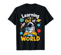 Learning is out of This World Astronaut Space Planets Kids Camiseta
