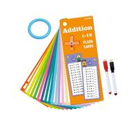 Learning Math Flash Cards - Durable Educational Card Games, Fun Kindergarten Study Tools | Compact Size Teaching Cards with Colorful Print, Interactive Activities for Kids Boys Girls Travel School