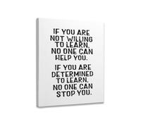 Learning Motivation Quote Poster Canvas Print