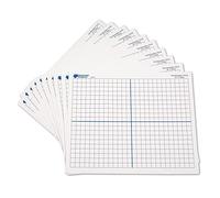 Learning Resources Alfombrillas de borrado en seco de doble cara x-Y Axis de 9 x 11 pulgadas, gráficos, accesorios de aula de matemáticas, ayudas de enseñanza, juego de 10, a partir de 6 años