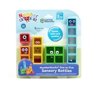 Learning Resources Botellas Sensoriales Numberblocks 1 a 5 - Juguetes Interactivos para Niños Niñas de 3 4 5 + Años, 5 Tubos Sensoriales para Estimulación Táctil y Visual (Exclusivo de Amazon)
