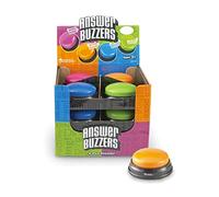 Learning Resources Botones de respuesta, set de 12 en expositor para punto de venta, pulsadores de colores, juegos infantiles, material profesor
