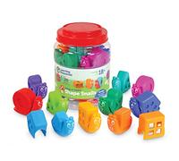 Caracoles para reconocer Formas Snap-n-Learn de Learning Resources, Actividades para niños pequeños, Juguetes didácticos, Set de Colores, Juguetes educativos, 20 Piezas, +18 Meses