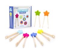 Learning Resources Conjunto de 6 Pinzas Divertidas de Madera Easy Tweezies, Juguete Montessori, Desarrolla la Motricidad Fina y la Coordinación, Recoger y Clasificar Regalo Niño y Niña 3 4 5 Años +