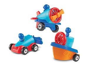 Learning Resources Construye un Coche-avión-Barca 1-2-3 Build it