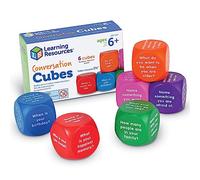 Learning Resources Dados para entablar conversaciones – 6 dados de espuma, 36 preguntas – 6+ años