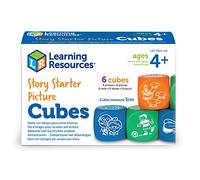 Learning Resources Cubos de fotos de inicio de historia, juguetes de cubos de dados de historia, juguetes educativos, juegos de vocabulario para niños, enseñan comunicación, adecuados para actividades