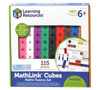 Learning Resources Cubos MathLink - Juego Educativo de matemáticas para niños 6+, Set didáctico para Aprender cálculo y Conceptos básicos de Forma Divertida y práctica