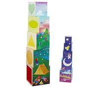 Learning Resources- Cubos para apilar y Encajar Bright Basics, Color (EI-3615) , color, modelo surtido