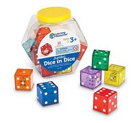 Learning Resources Dados Jumbo con Dado en el Interior | Juego de ejercicios de matemáticas jumbo para aula, ejercicio de aprendizaje de matemáticas para niños