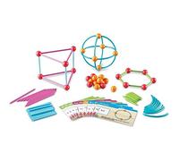 Learning Resources Dive into Shapes Formas Geométricas 2D y 3D, 6+ Años | Construye formas geométricas 2D y 3D y explorar la geometría de forma práctica y visual con palitos, curvas y conectores