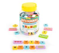 Learning Resources Resources-2939 Suma y resta, 3 niños, números, Operaciones e imágenes, recursos de matemáticas, Juego de dominó, Multicolor (EI-2939)