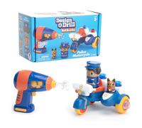 Learning Resources Educational Insights 4190 Moto de policía con Figuras atornillables Bolt Buddies, Juguete de construcción para desarrollar la motricidad Fina