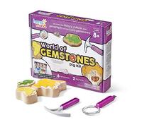 Learning Resources El mundo de las gemas , kit de excavación para niños de entre 8 y 12 años, ciencias, gemas de verdad, guía repleta de información
