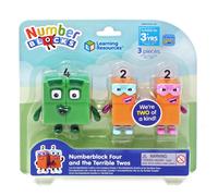 Learning Resources El Numberblock Cuatro y los traviesos Doses, Juguetes Oficial